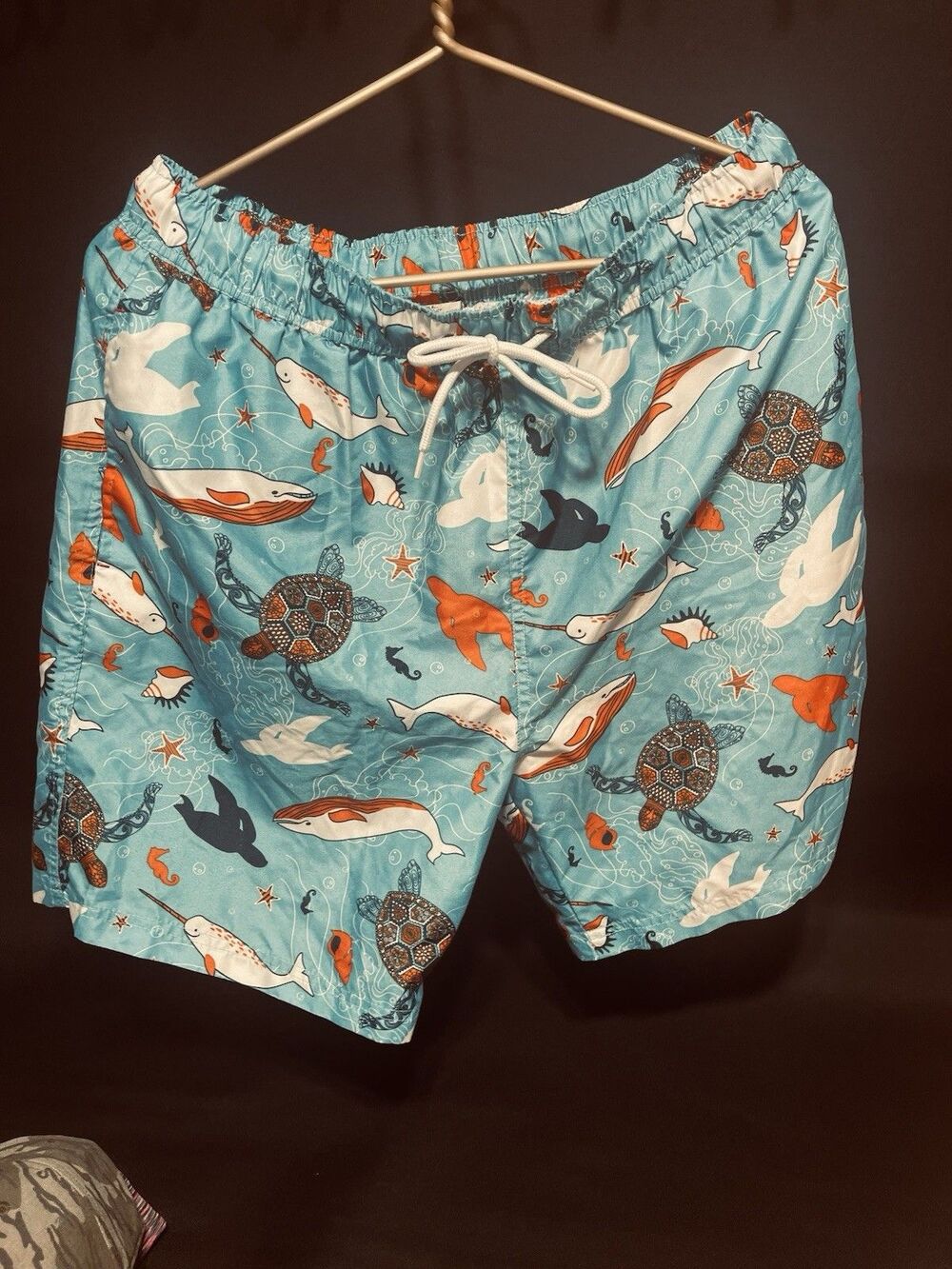 U.S. Polo Assn. Men’s XL Swim Trunks Blue Ocean Wale Turtle Mesh Lined #0001 - Picture 1 of 7